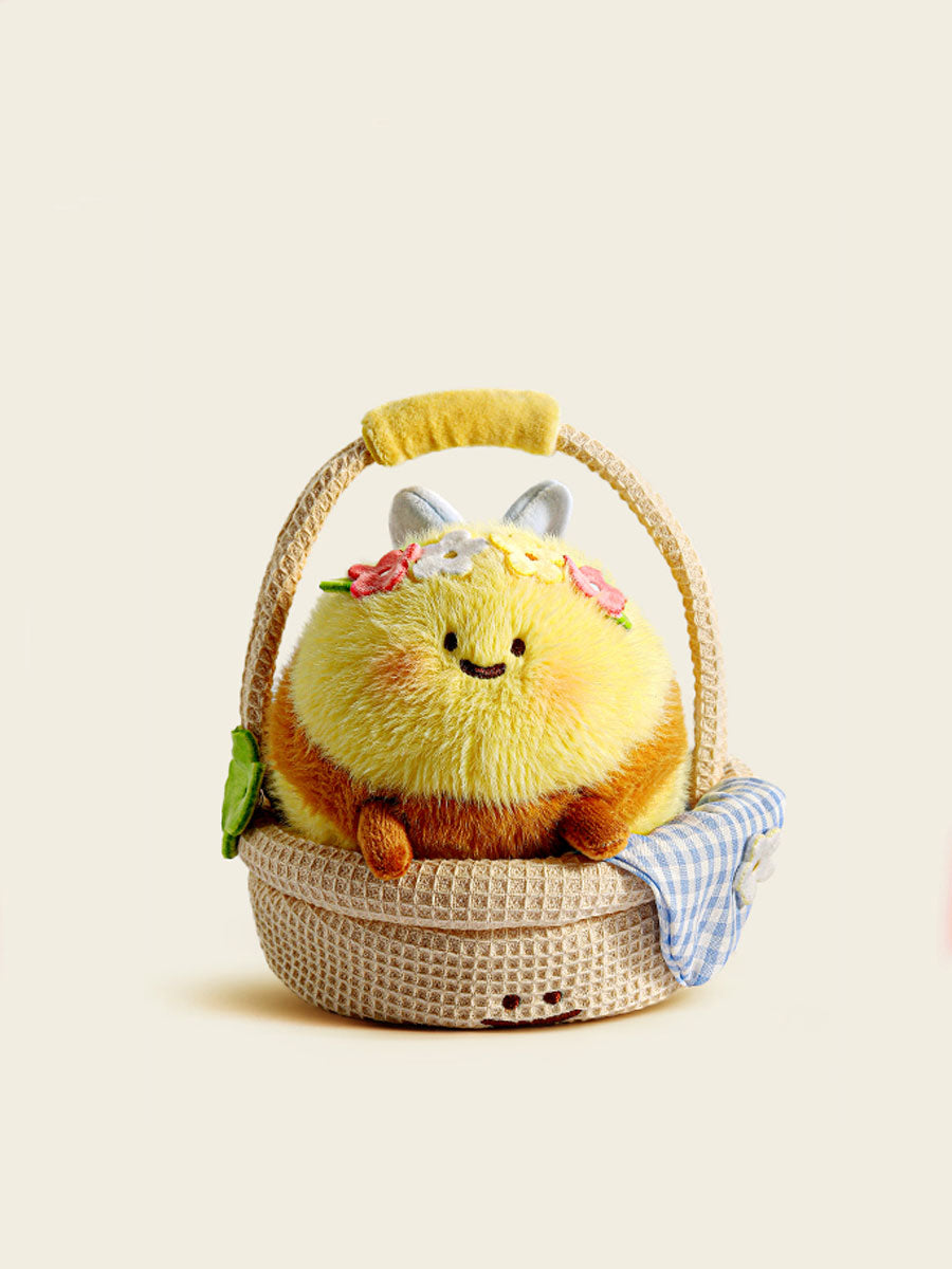 Bee Dog Plush Keychain