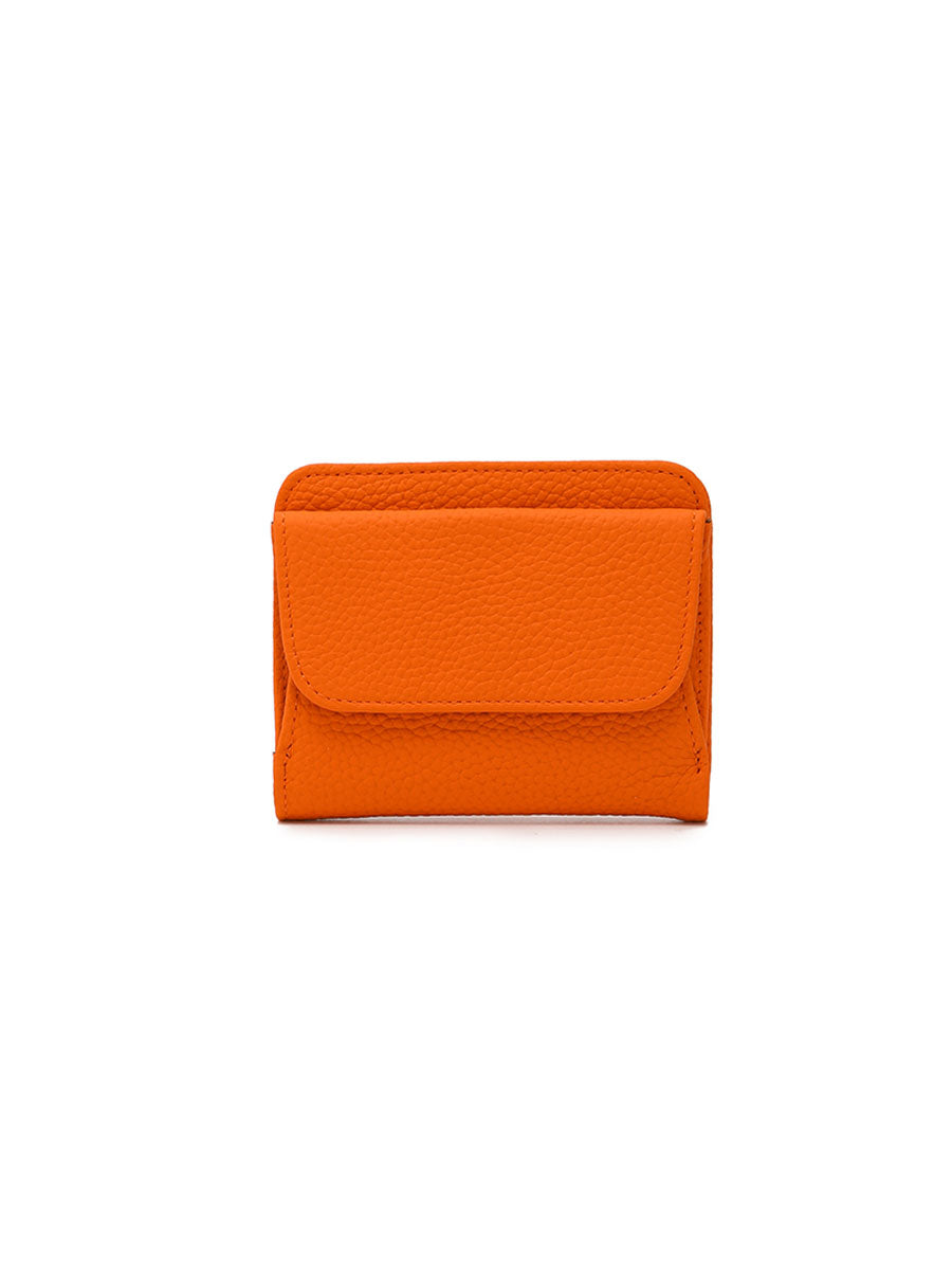 Genuine Leather Coin Purse Orange
