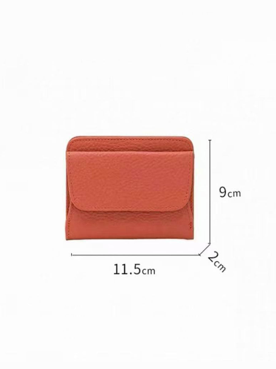 Genuine Leather Coin Purse Khaki