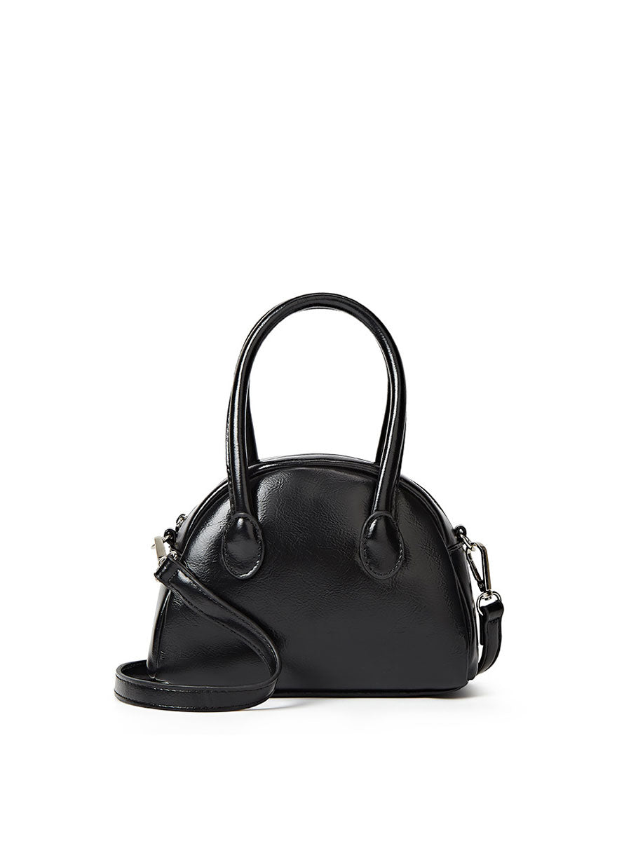 Mini Half Moon Crossbody Bag Black