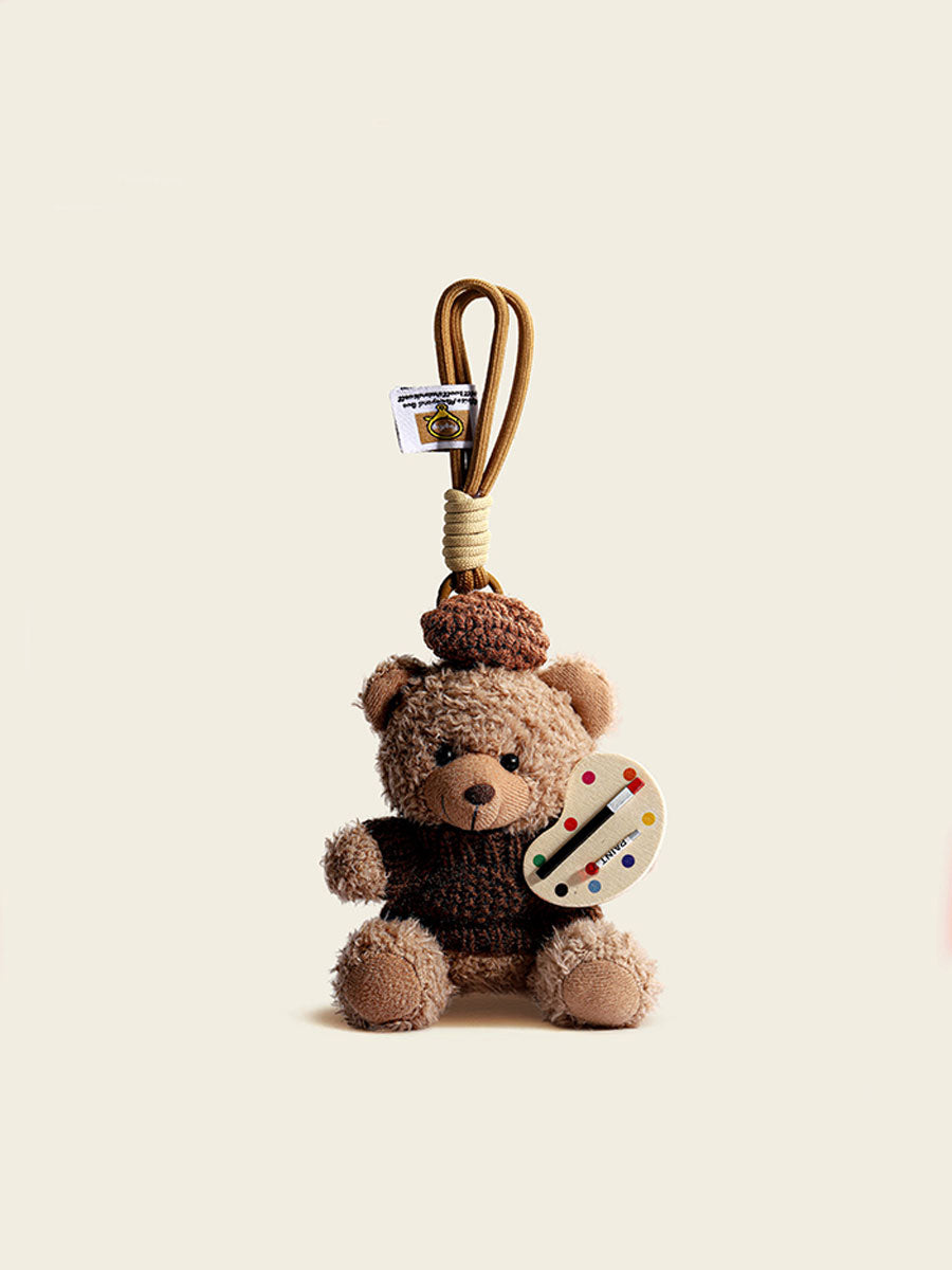 Cute Brown Bear Plush Keychain