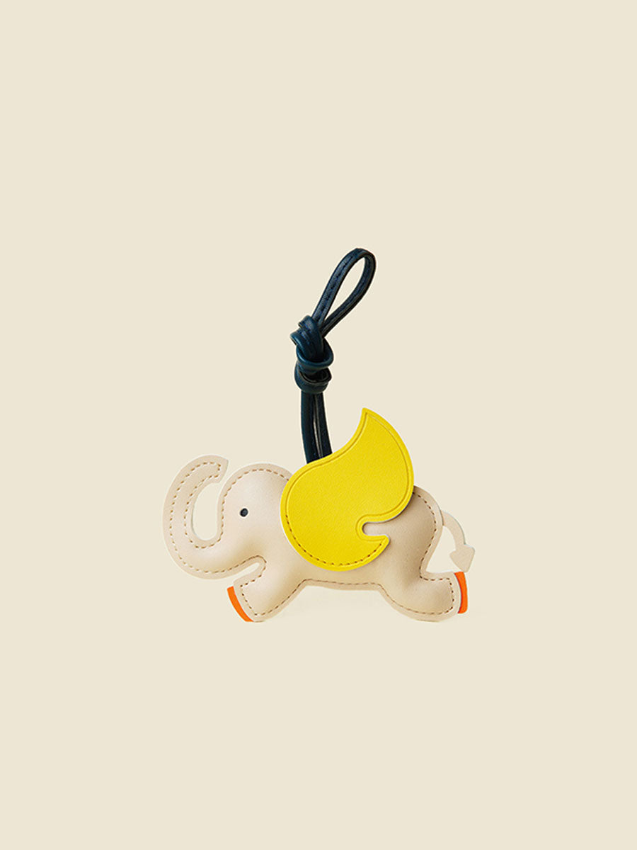 Cute Leather Flying Elephant Bag Charm