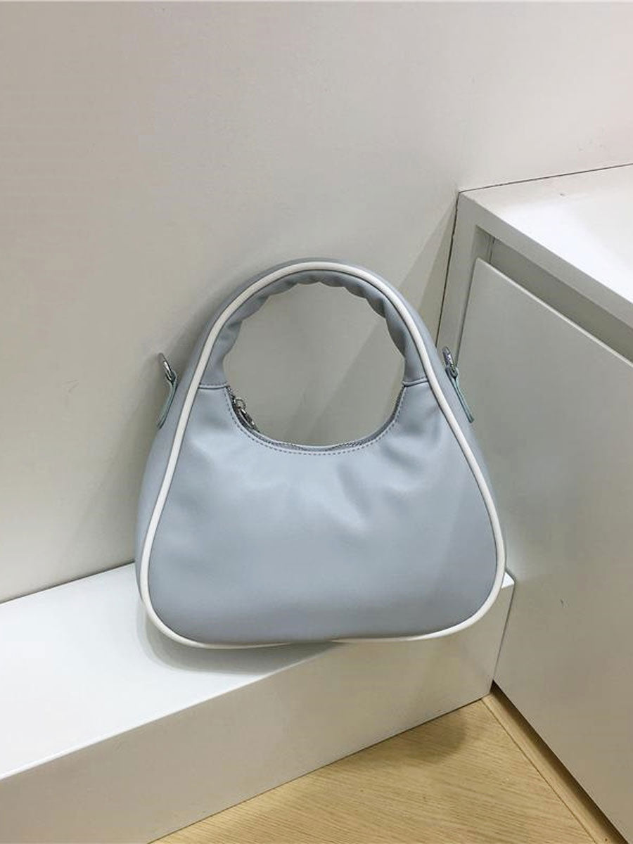 Trendy Half Moon Mini Crossbody Bag Blue