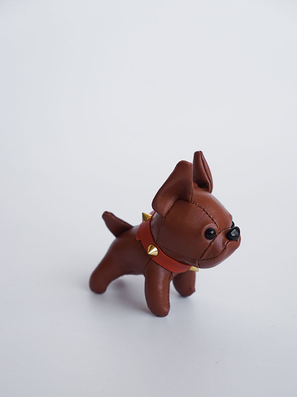 Handmade Vegan Leather French Bulldog Keychain
