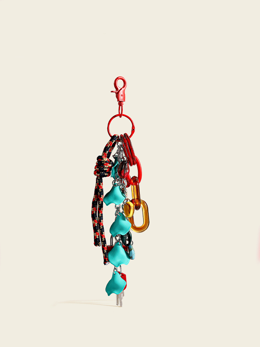 Resin & Rope Fashion Bag Charm Keychain