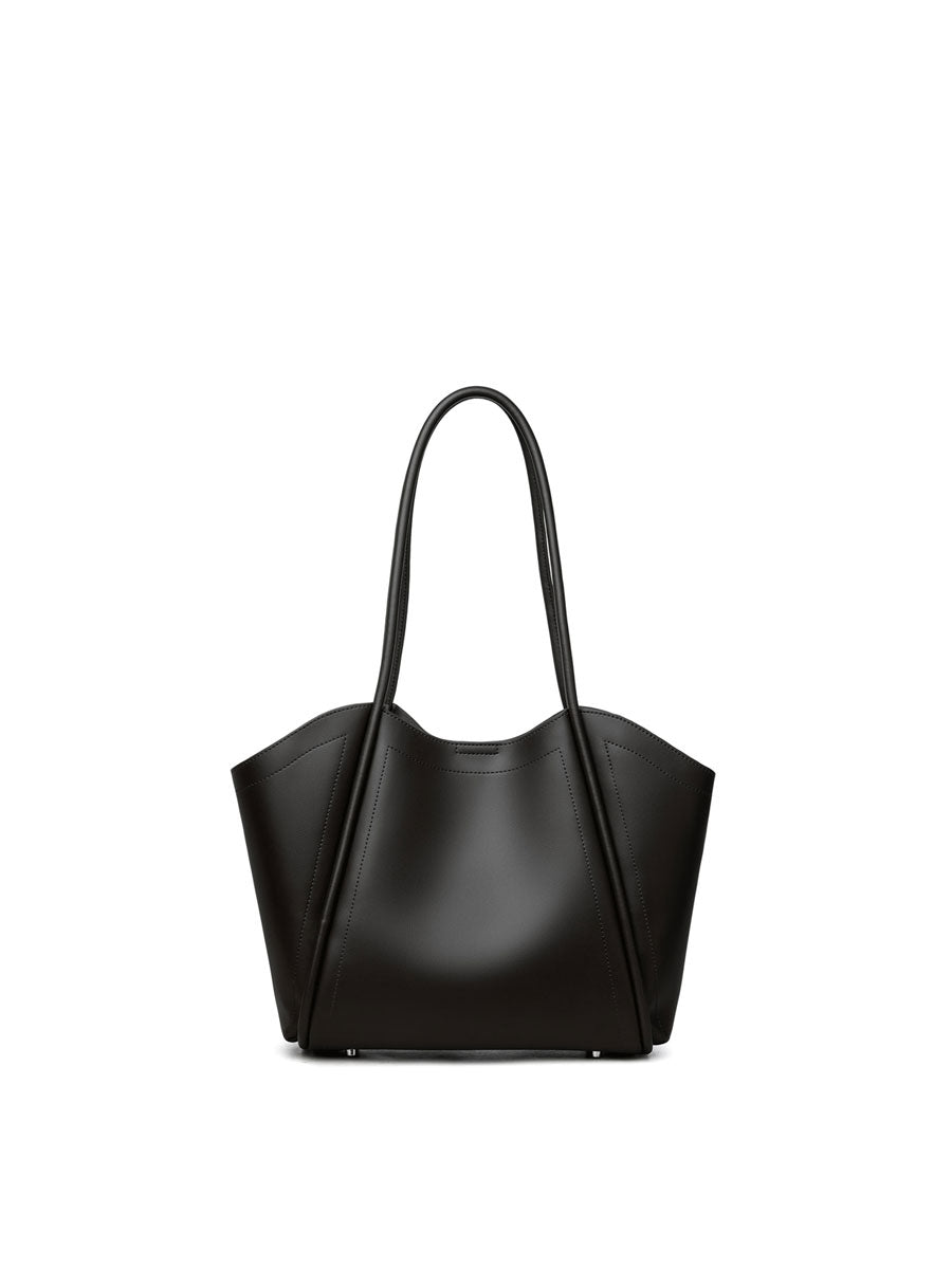Genuine Leather Large Tote Bag Black