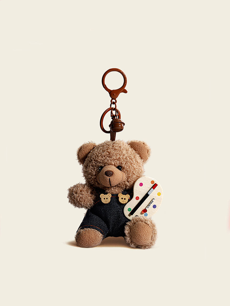 Cute Brown Bear Plush Keychain