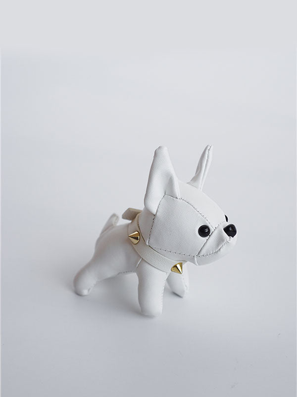 Handmade Vegan Leather French Bulldog Keychain