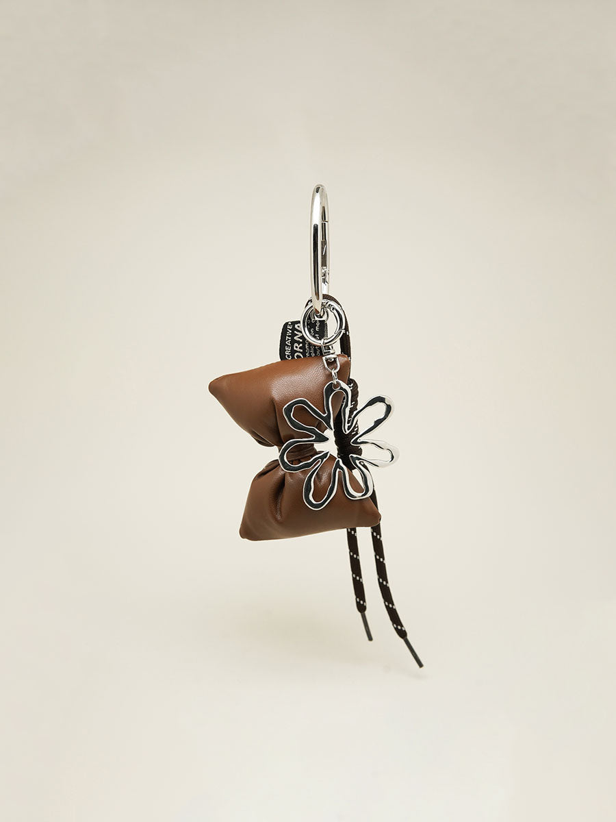 Leather Bow Bag Charm
