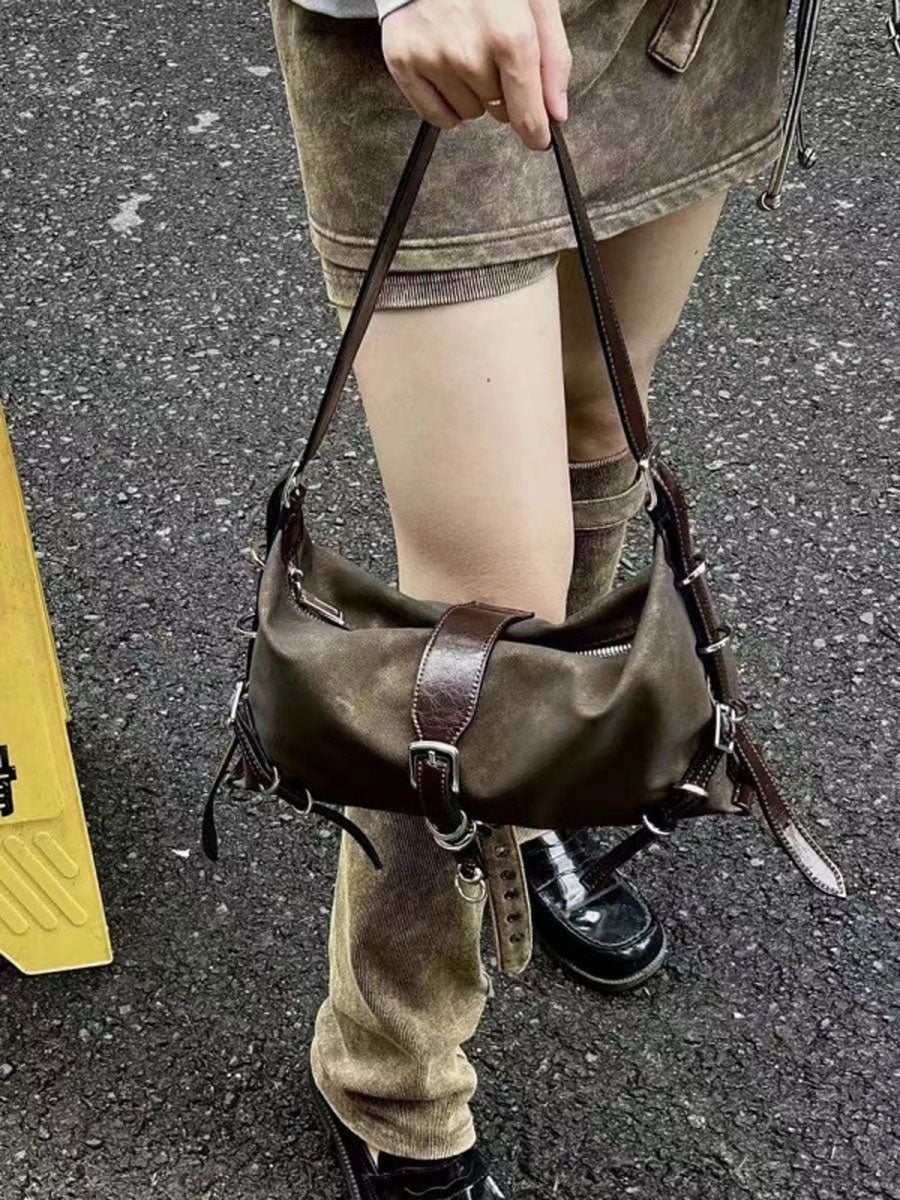 Small Bagutte Shoulder Bag Brown