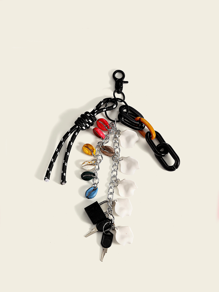 Resin & Rope Fashion Bag Charm Keychain