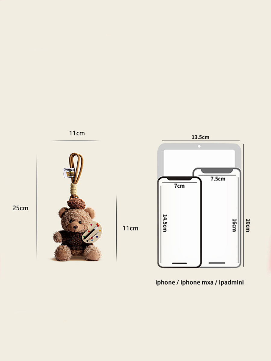 Cute Brown Bear Plush Keychain