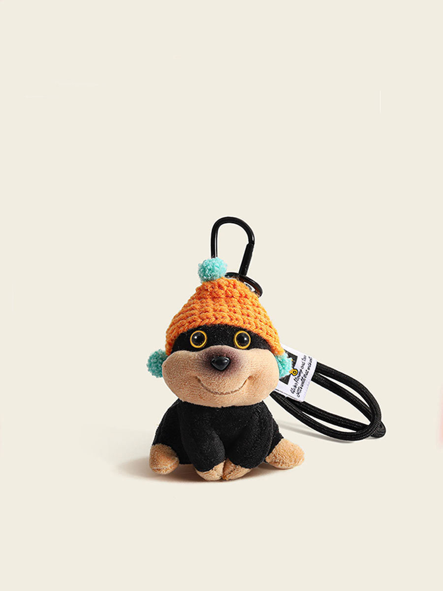 Bee Dog Plush Keychain