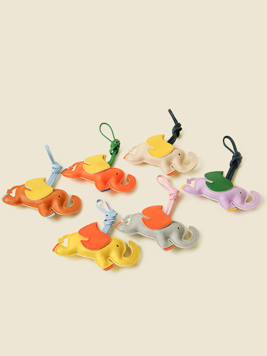 Cute Leather Flying Elephant Bag Charm
