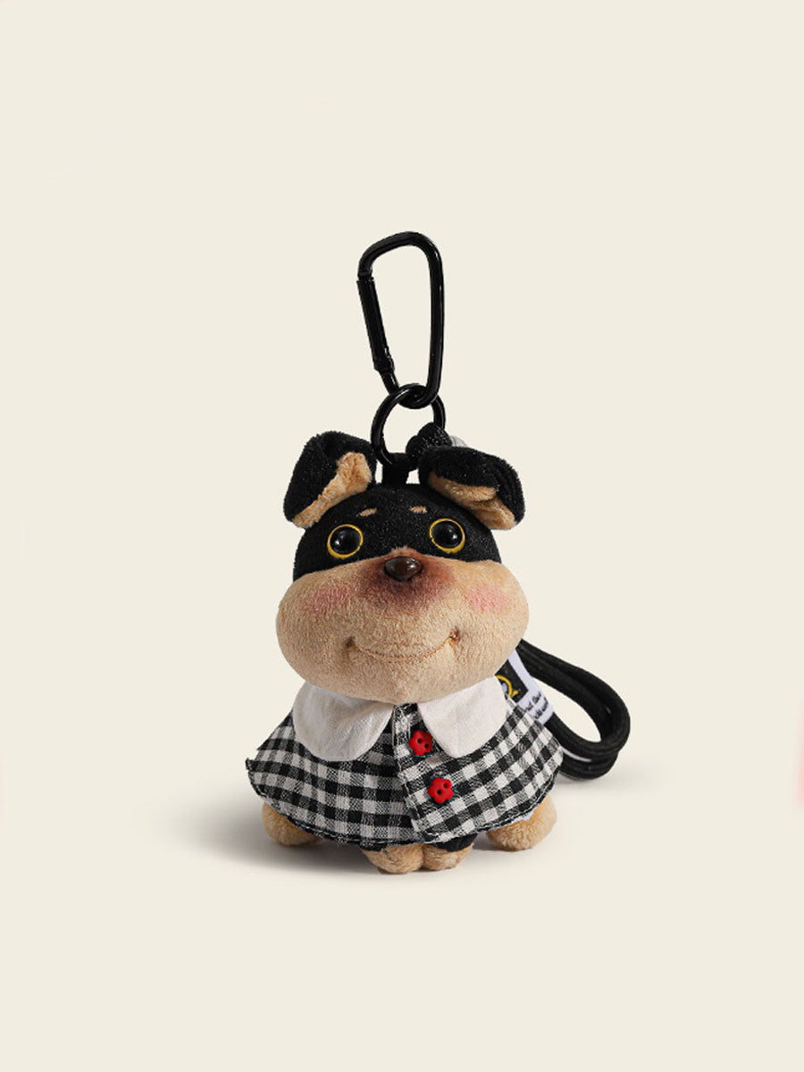 Bee Dog Plush Keychain