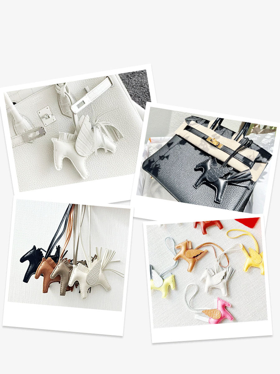 Luxury Leather Pegasus Bag Charm