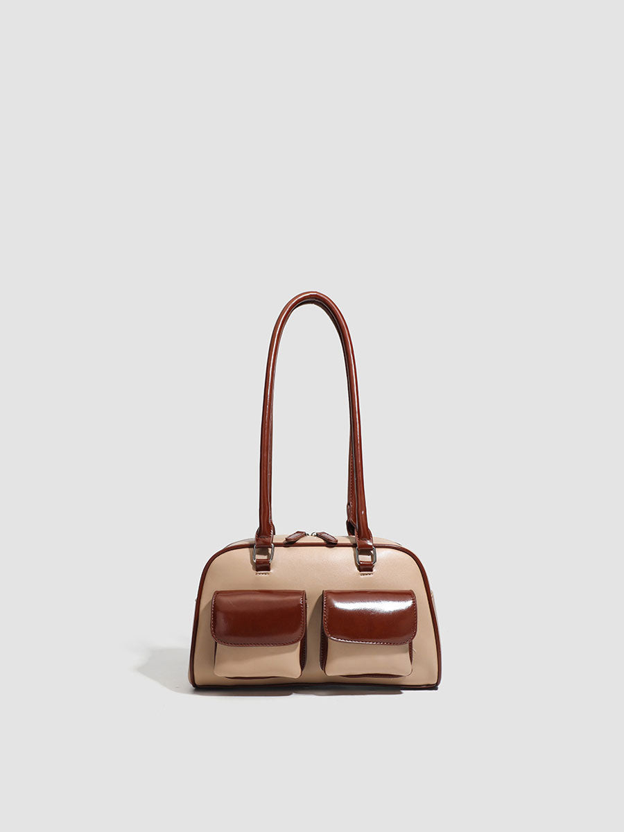 Small Leather Baguette Shoulder Bag