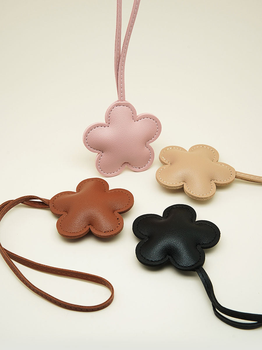 Minimalist Solid Color Flower Keychain
