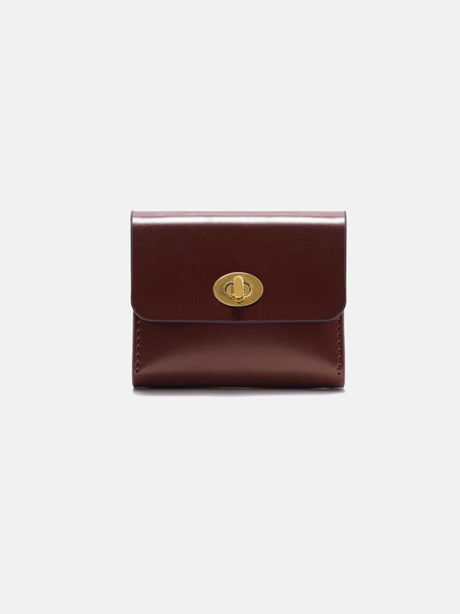 Genuine Leather Coin Purse Brown