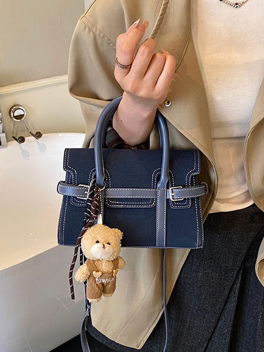 Autumn Style Print Small Crossbody Bag Blue