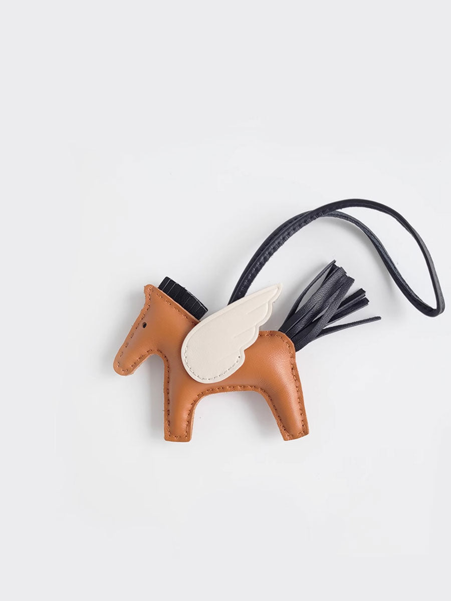 Luxury Leather Pegasus Bag Charm
