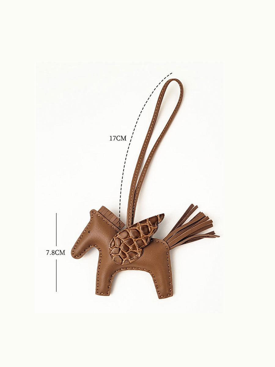 Luxury Leather Pegasus Bag Charm