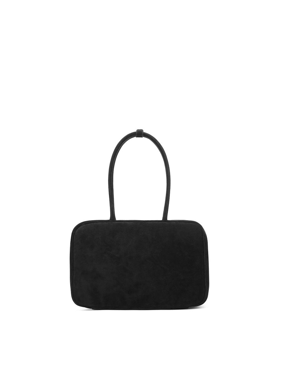 Vintage Suede Briefcase Tote Bag Brown