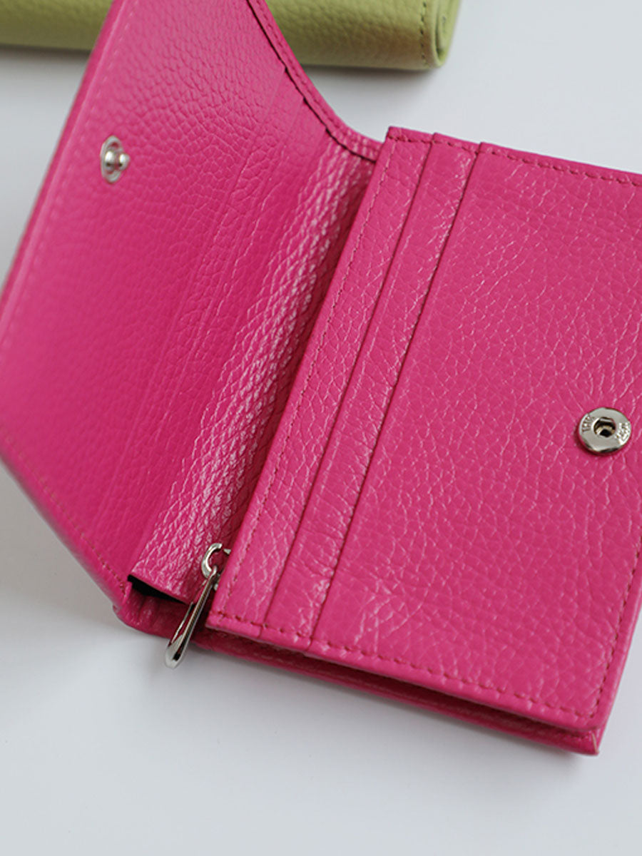 Genuine Leather Card Holder Wallet Green