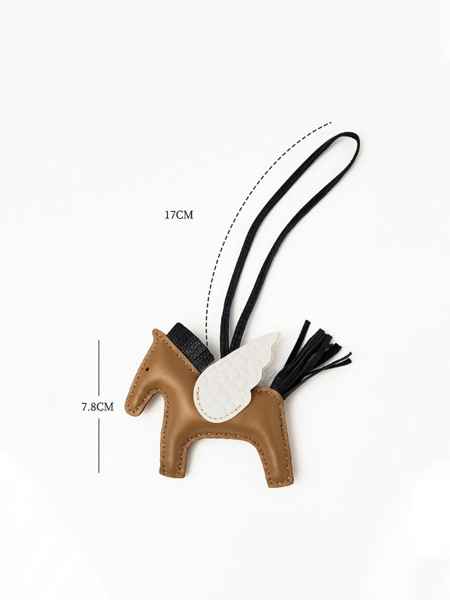 Luxury Leather Pegasus Bag Charm