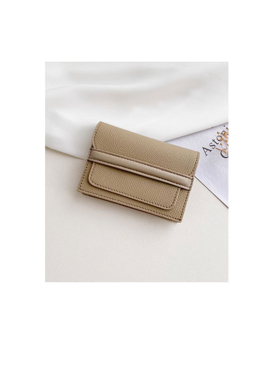 Genuine Leather Accordion Card Holder Pink