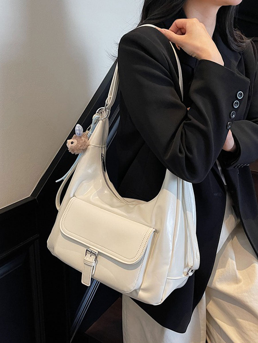 Simple Shoulder 2 Way Shoulder Bag Black