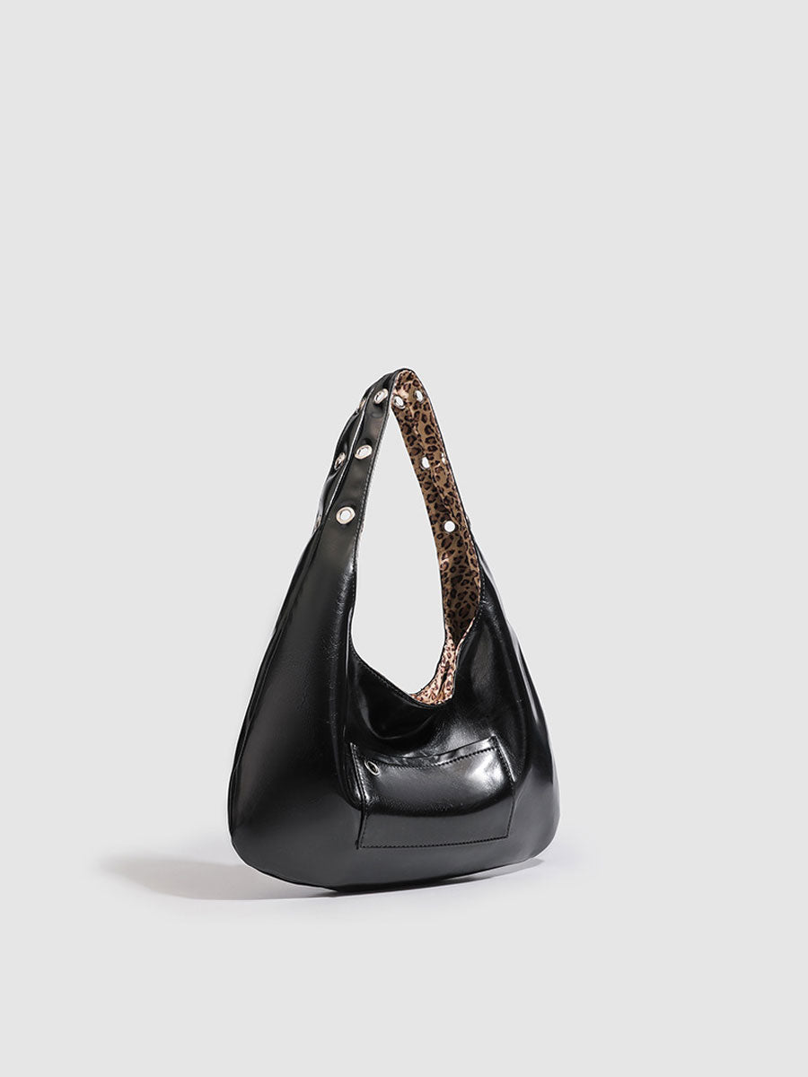 Red Patent Leather Shoulder Tote Bag Red
