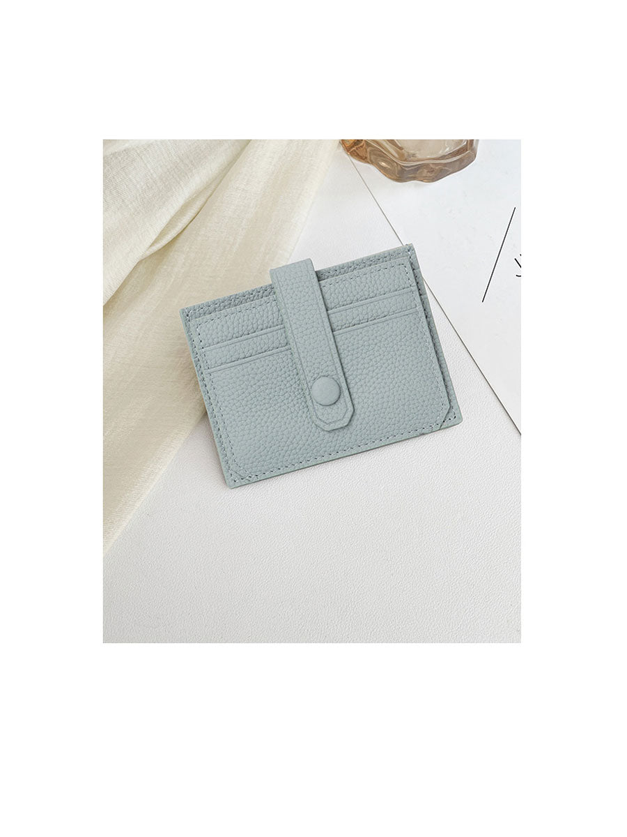 Slim Leather Card Holder Wallet  Orange