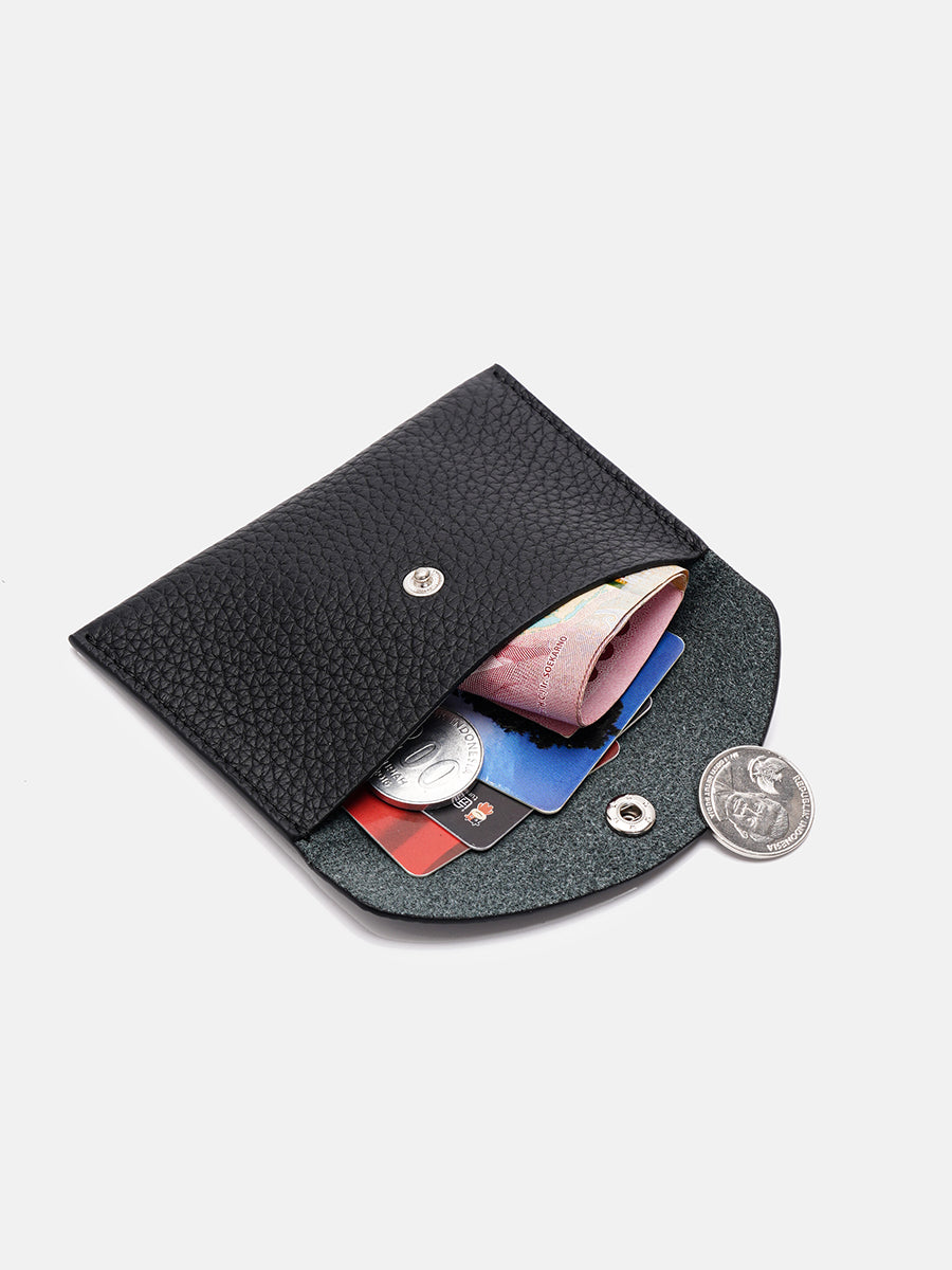 Luxury Genuine Leather Slim Card Holder Black