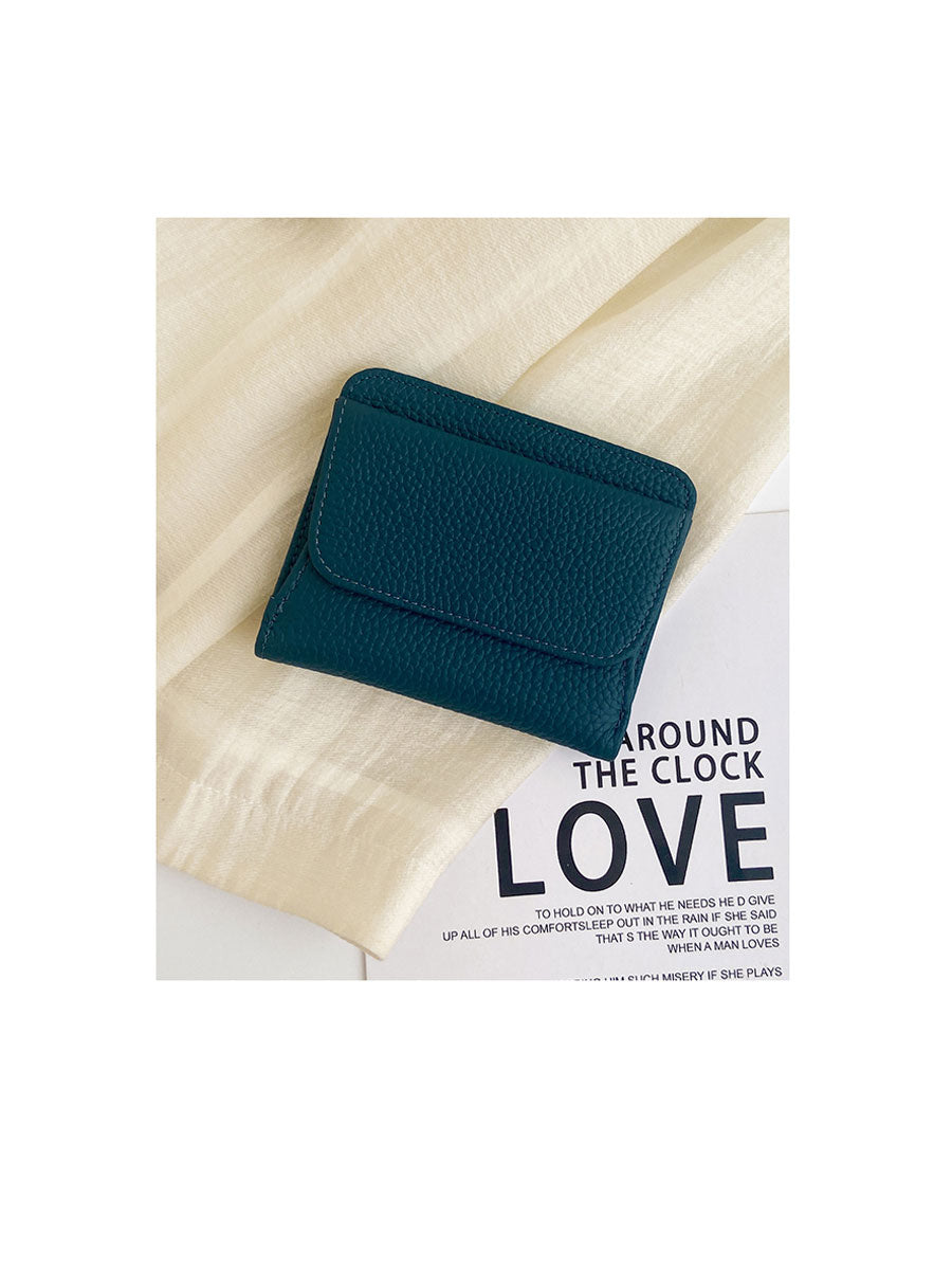 Genuine Leather Coin Purse Orange