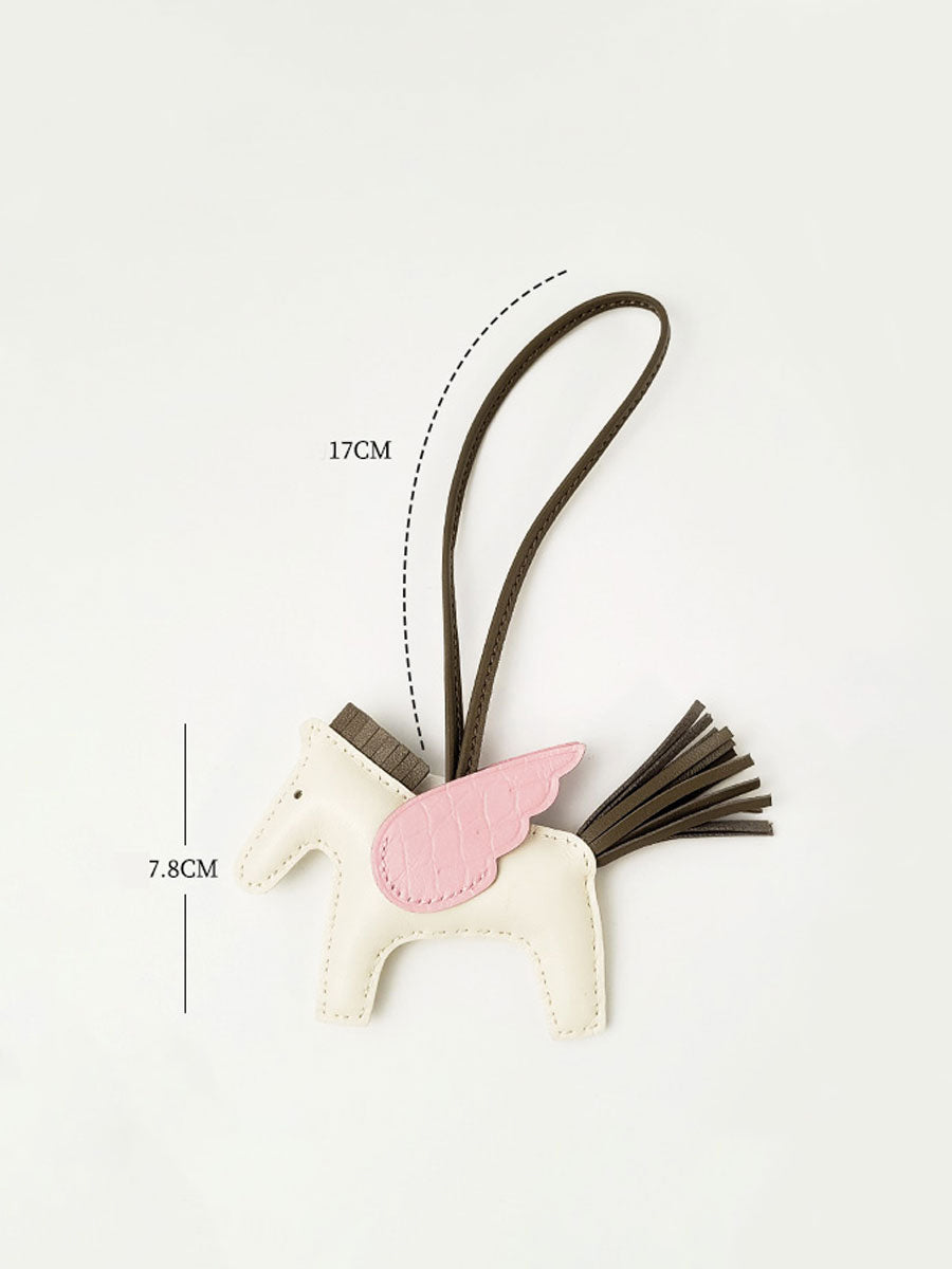 Luxury Leather Pegasus Bag Charm