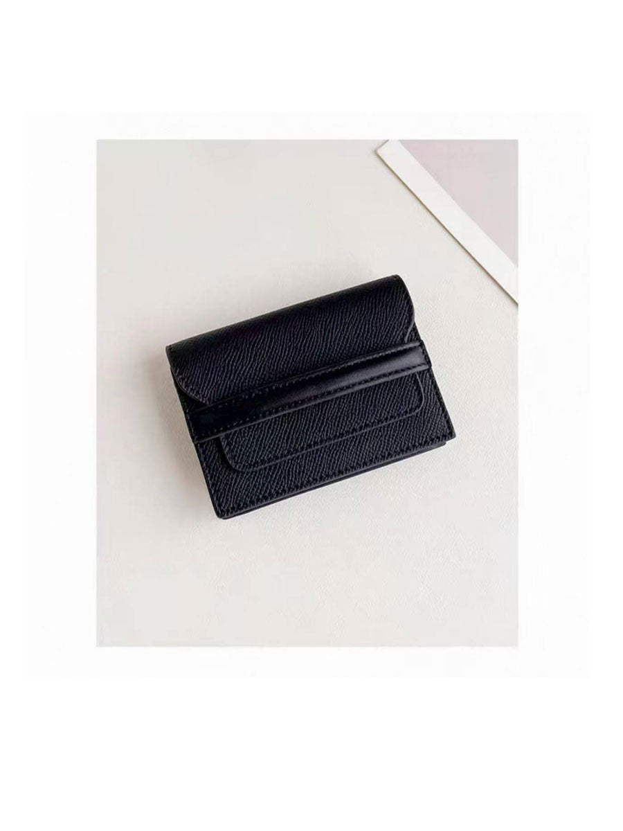 Genuine Leather Accordion Card Holder Pink