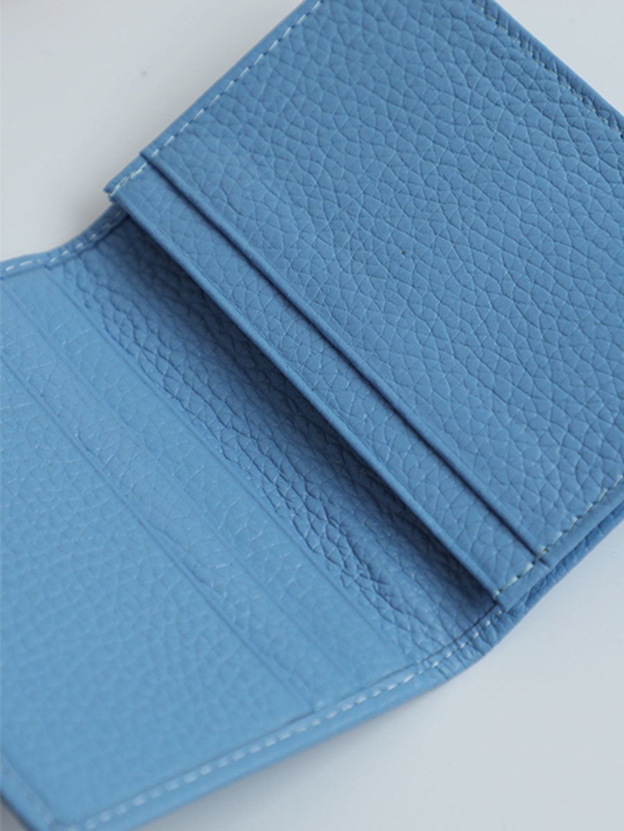 Minimalist Genuine Leather Slim Wallet Green