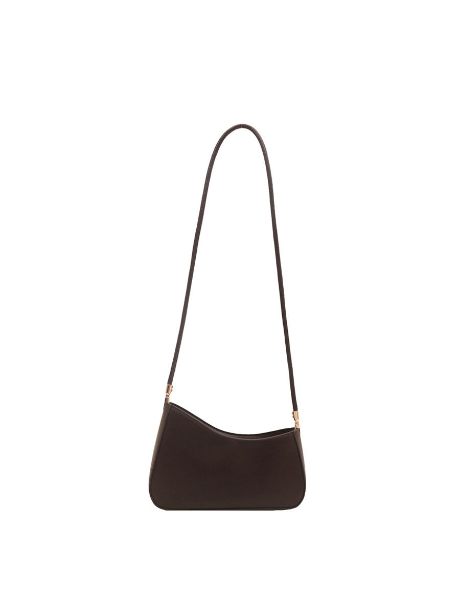 Elegant Half Moon Shoulder Bag Khaki