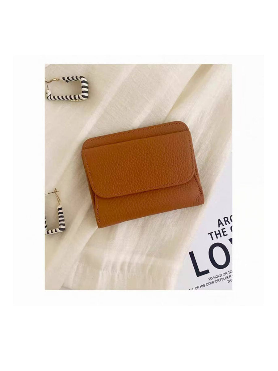 Genuine Leather Coin Purse Orange