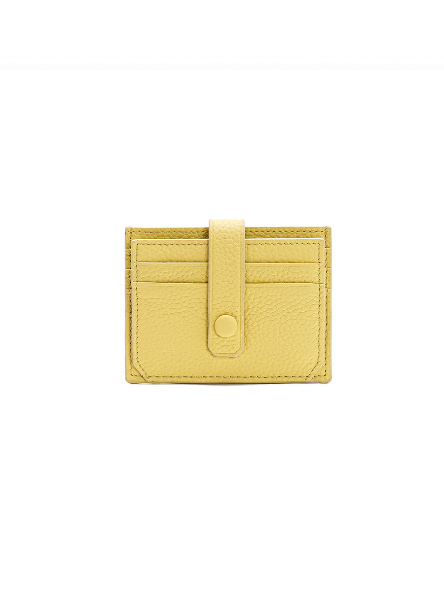 Slim Leather Card Holder Wallet  Orange