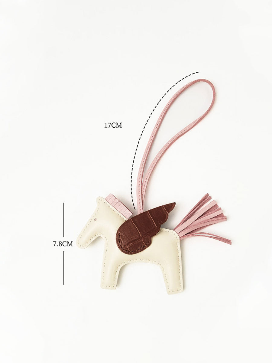 Luxury Leather Pegasus Bag Charm