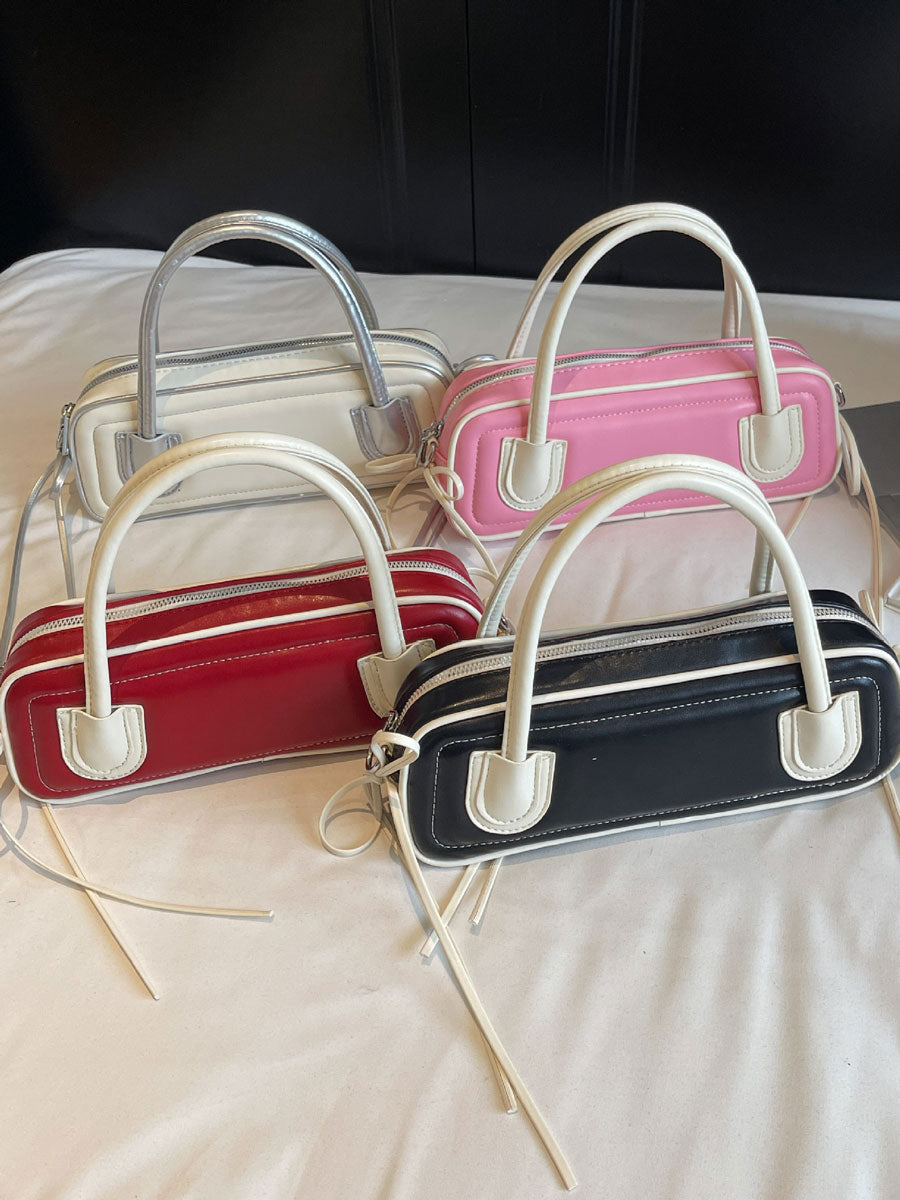 Trendy Long Mini Tote Bag Pink