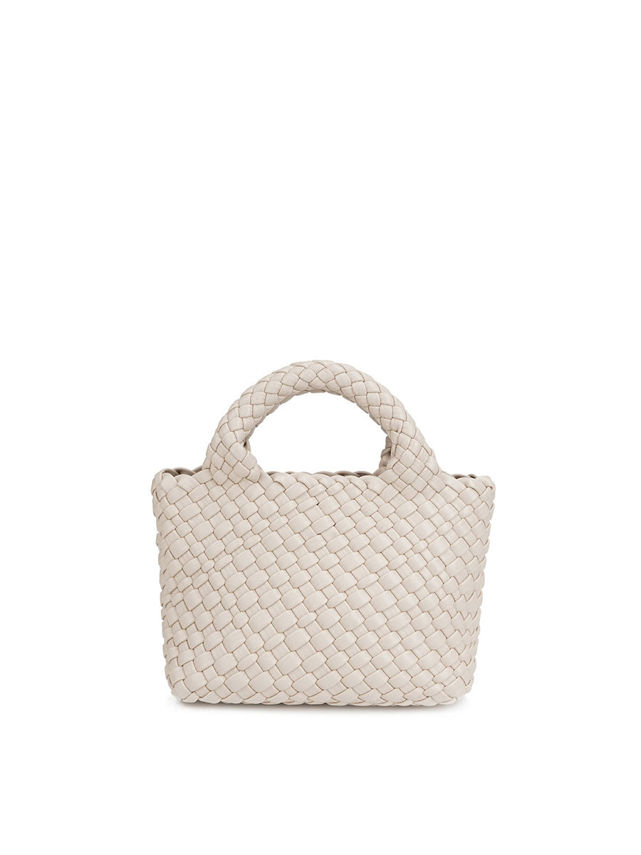Genuine Leather Handmade Woven Bucket Tote Avocado Green