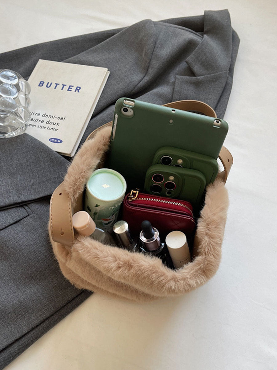 Trendy Plush Shoulder Crossbody Bag Green