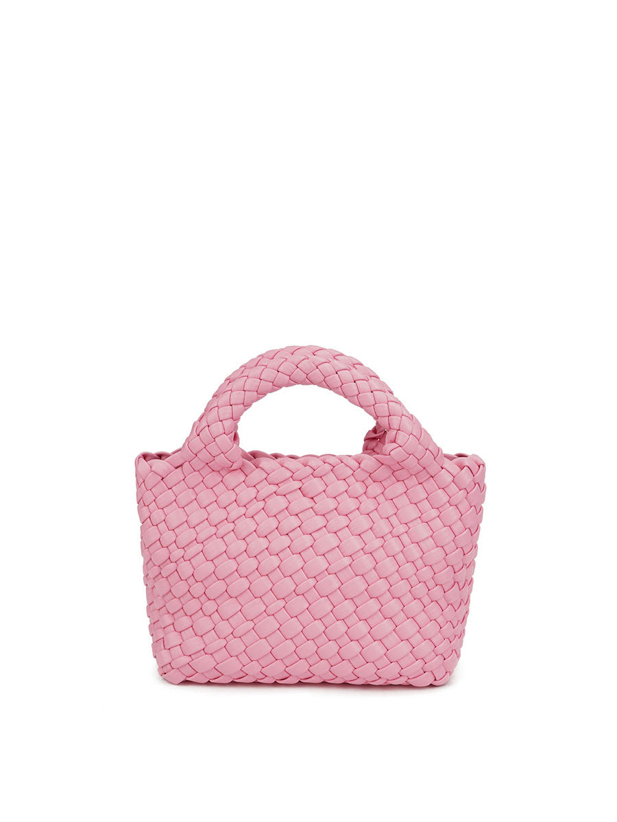 Genuine Leather Handmade Woven Bucket Tote Avocado Green
