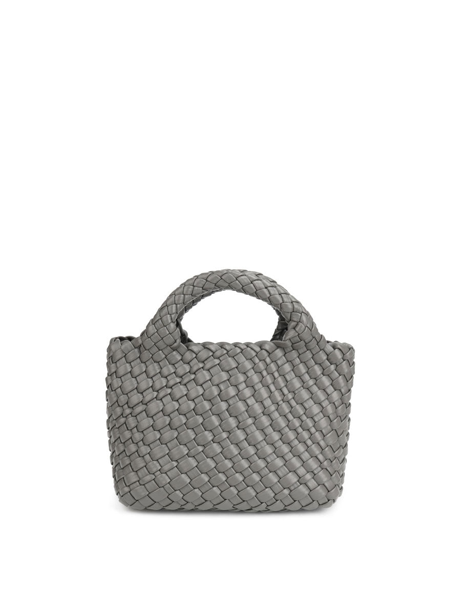 Genuine Leather Handmade Woven Bucket Tote Avocado Green