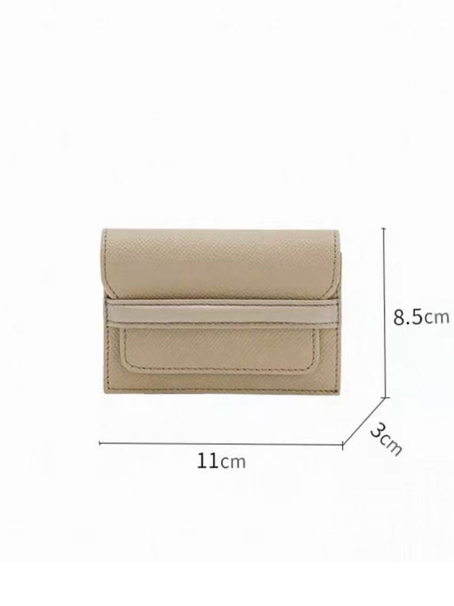Genuine Leather Accordion Card Holder Pink