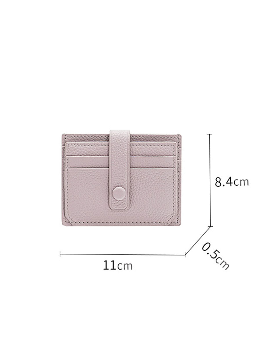 Slim Leather Card Holder Wallet  Orange