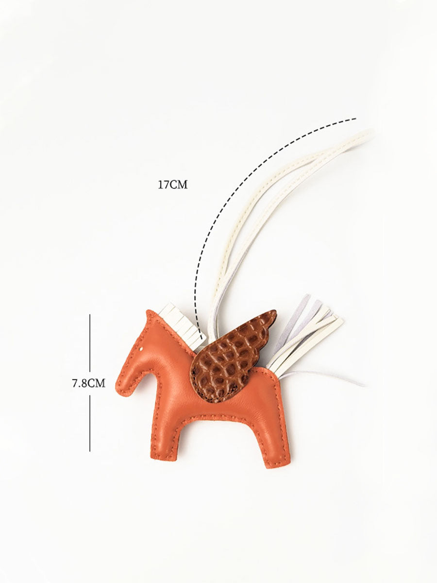 Luxury Leather Pegasus Bag Charm